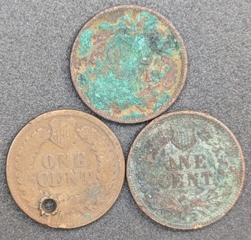 1870 1876 1879 U.S. 1C Indian Head Cent Hard to Find Better Date Coins - Bild 2 von 2