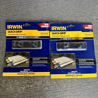 2 Irwin Quick-Grip Bar Clamp Couplers For Irwin Medium-Duty 300LB Clamps 1964750