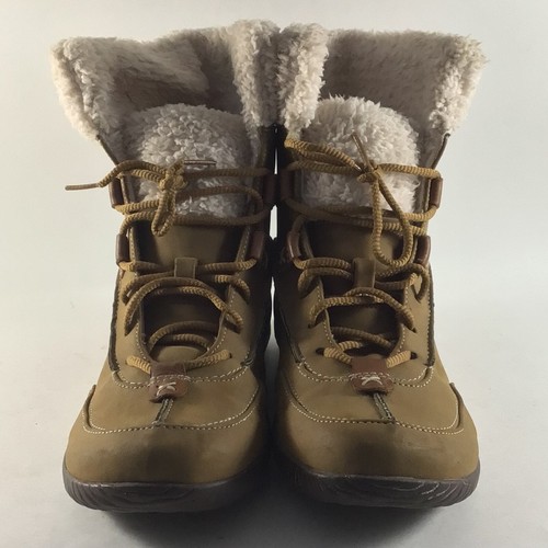 Orthaheel Emma womens lace up faux fur lined ankle boots brown size 7 - Picture 2 of 8