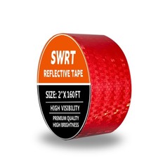 Reflective Tape 2 Inch x 160 Feet DOT-C2 Shining Star Fade Resistant Red Refl...