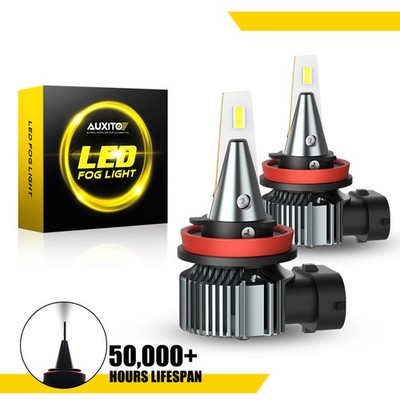 AUXITO H11 H8 H9 Fog Light 6000K Bright DRL LED Driving Lamps 4000LM CANBUS 100W