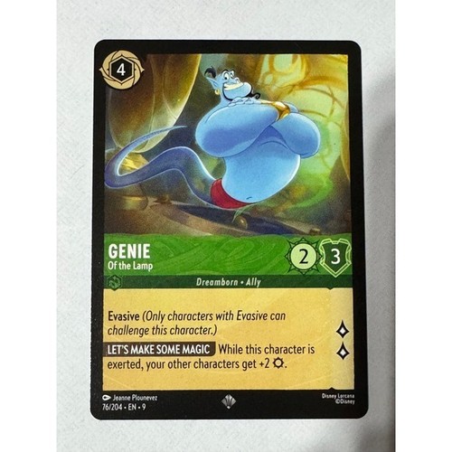 Disney Lorcana Genie Of the Lamp 76/204 Rare Emerald The First Chapter TCG Card