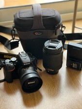 Nikon D5500 DSLR Bundle - 35mm f/1.8G  18-140mm VR Lenses  Lowepro