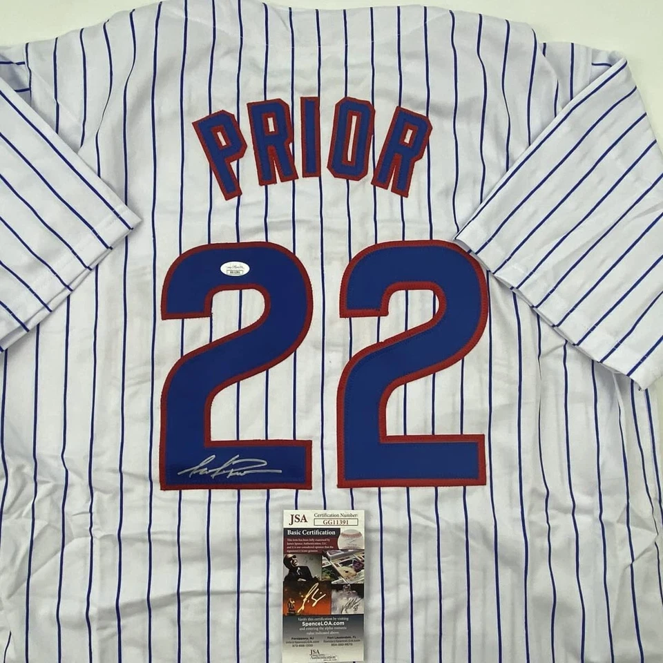 Autographed/Signed MARK PRIOR Chicago Pinstripe Baseball Jersey JSA COA - Image 2 of 4