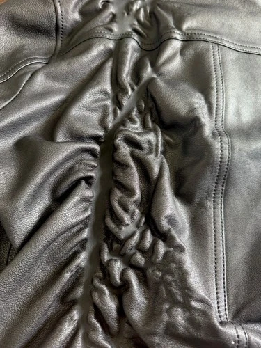 The Kooples Paris 100% Lambskin Black Leather Jacket Mens Small SS2019 DAMAGED image 5