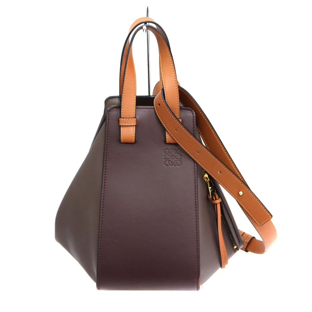 Loewe — Loewe Hammock 387.30WS35 Leather Brown Shoulder Bag Women's KNB834 #KNB834