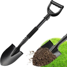 Shovel, Garden Shovels for Digging Gardening Heavy Duty, 31 inch Small Short Met