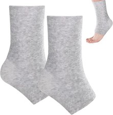 Bamboo Anti Fatigue Compression Socks for Arch Support, Swelling of Ankles, Gray
