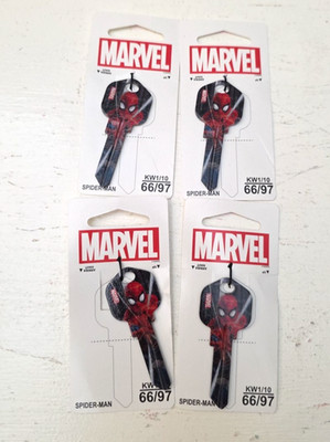 Hillman Kwikset KW1/10 66/97 Marvel Spider Man Key Blanks Lot Of 4