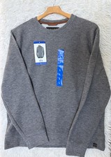 NEW Jachs New York Sz Large Men's Crew Neck Long Sleeve Fleece Sweatshirt Gray