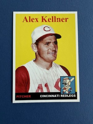 1958 Topps Alex Kellner Custom ACEO Cincinnati Reds