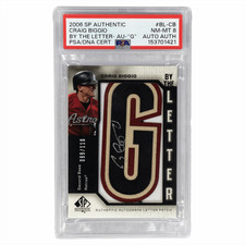 2006 SP Authentic Craig Biggio by the Letter AU-G Autograph #BL-CB PSA NM-MT 8