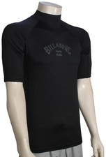 Billabong Arch Performance Fit SS Rash Guard - Black - New