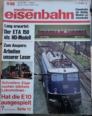 Moderne Eisenbahn Eisenbahn als Hobby Modelleisenbahn 1969  Nr 11/69 + Nr 12/69