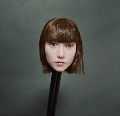 1:6 Scale Expression Asia  Beauty Head Sculpt  Carving Toy For  12'' Figure