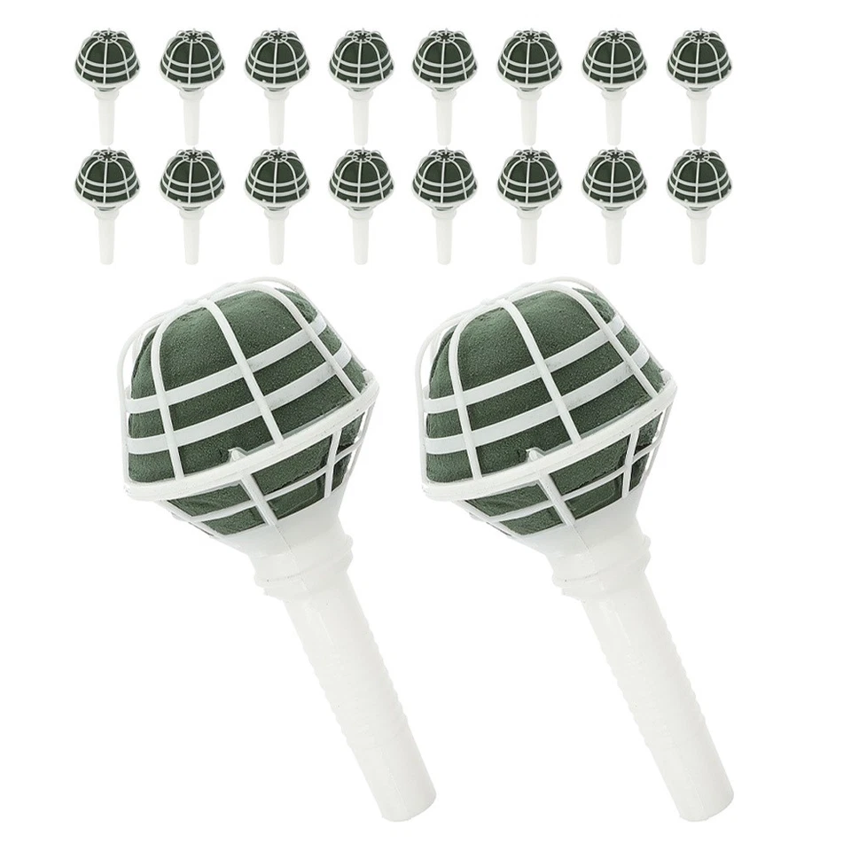 Soporte de vástago con arreglo floral 18 piezas soporte para ramo boda Foto 3 de 4