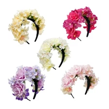 Eye Catching Flower Shape Headband Sweet Teen Ethnic Style Photography Hairband