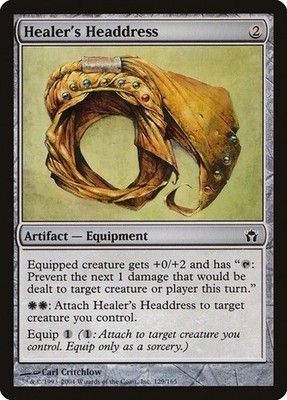 Healer's Headdress NM/M Fifth Dawn Artifact Equipment Mtg Magic English Regular 