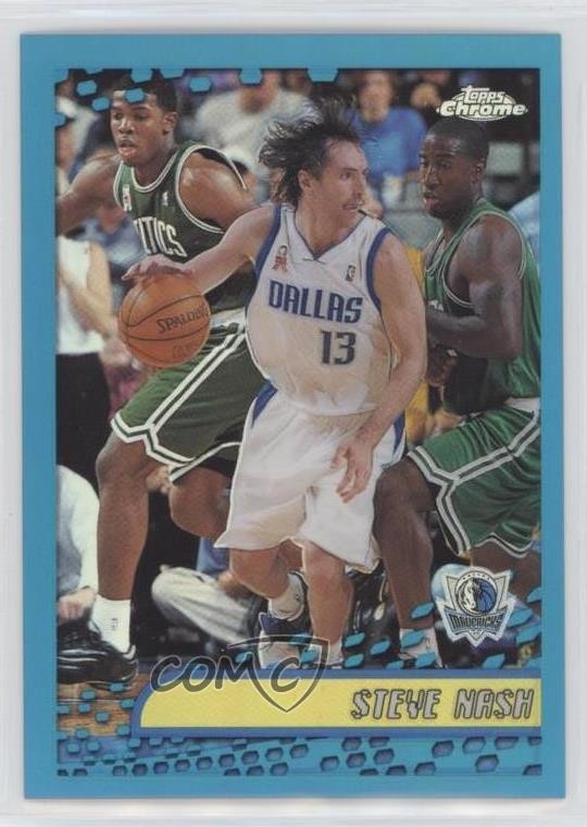 2001-02 Topps Chrome Refractor Steve Nash #2 HOF gb9