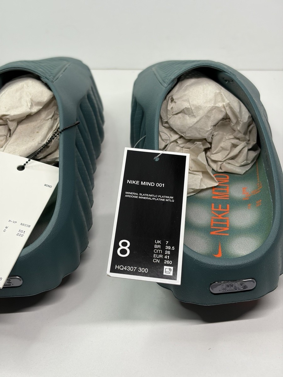 Nike Mind 001 Slide Mineral Slate Pumice Slip On HQ4307-300 Men's