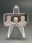 Vtg 1973 The Yalta Conference 1 Oz .999 Silver Creations Ltd Limited Edition