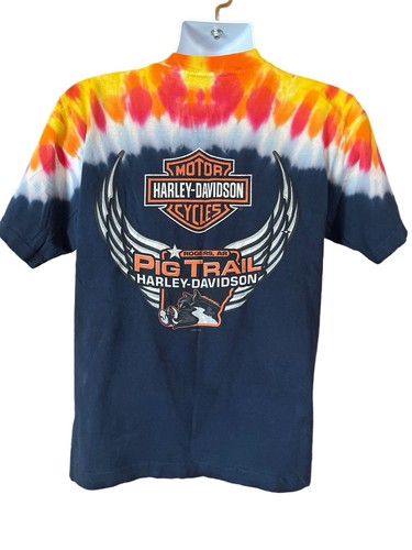 Harley Davidson Pig Trail Tie Dye T Shirt Men’s Small
