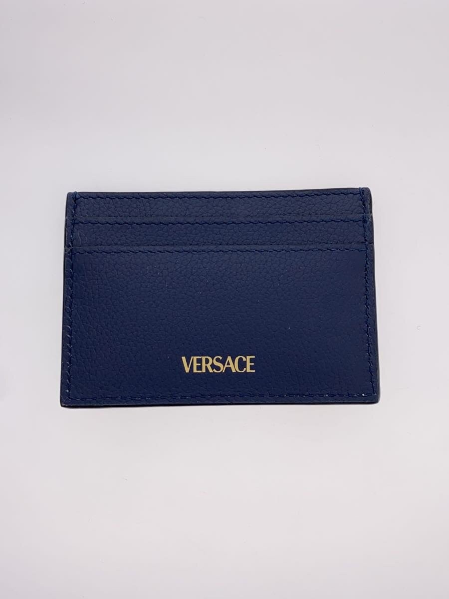 VERSACE Medusa card case in leather, navy thumbnail 2