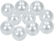 Plastic Acrylic Wax Beads White Imitation Pearls 200 Pieces 8 Mm White round Art