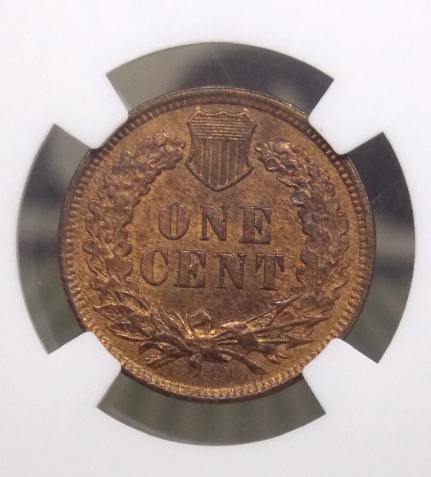 1906 Indian Head Cent 1c NGC MS65 RB #018 Gem BU Unc Red Brown ECC&C, Inc. - Image 2 of 4