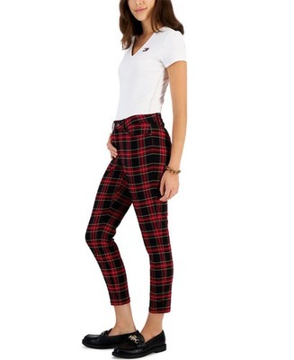 Tommy Hilfiger Women's Plaid Skinny Ankle Pants