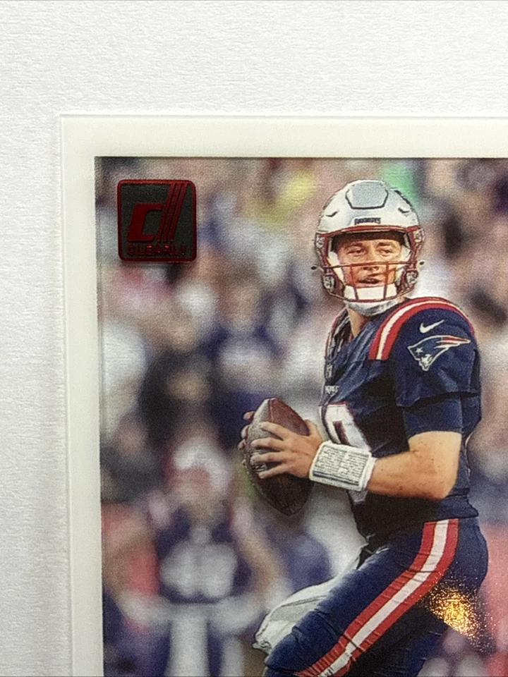 2023 Clearly Donruss Clearly Retro '93 Red #8 Mac Jones #d 9 /100 FREE SHIPPING - Image 2 of 4