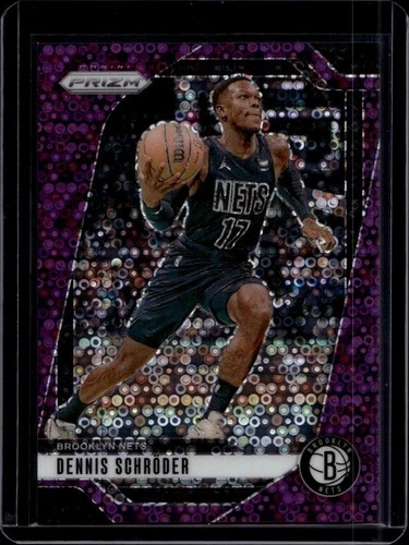 2024-25 Panini Prizm #218 Dennis Schroder Prizms Fast Break Purple #/75