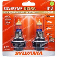 Sylvania Silverstar Ultra 9008 H13 Headlight Lamp Light 2 Bulbs Fresh Stock Sylvania Silverstar Ultra 9008 H13 Headlight Lamp Light 2 Bulbs Fresh Stock