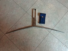 VINTAGE 1913 TELESCOPIC FOLDING METAL HANGER WITH ORIGINAL LEATHER POUCH