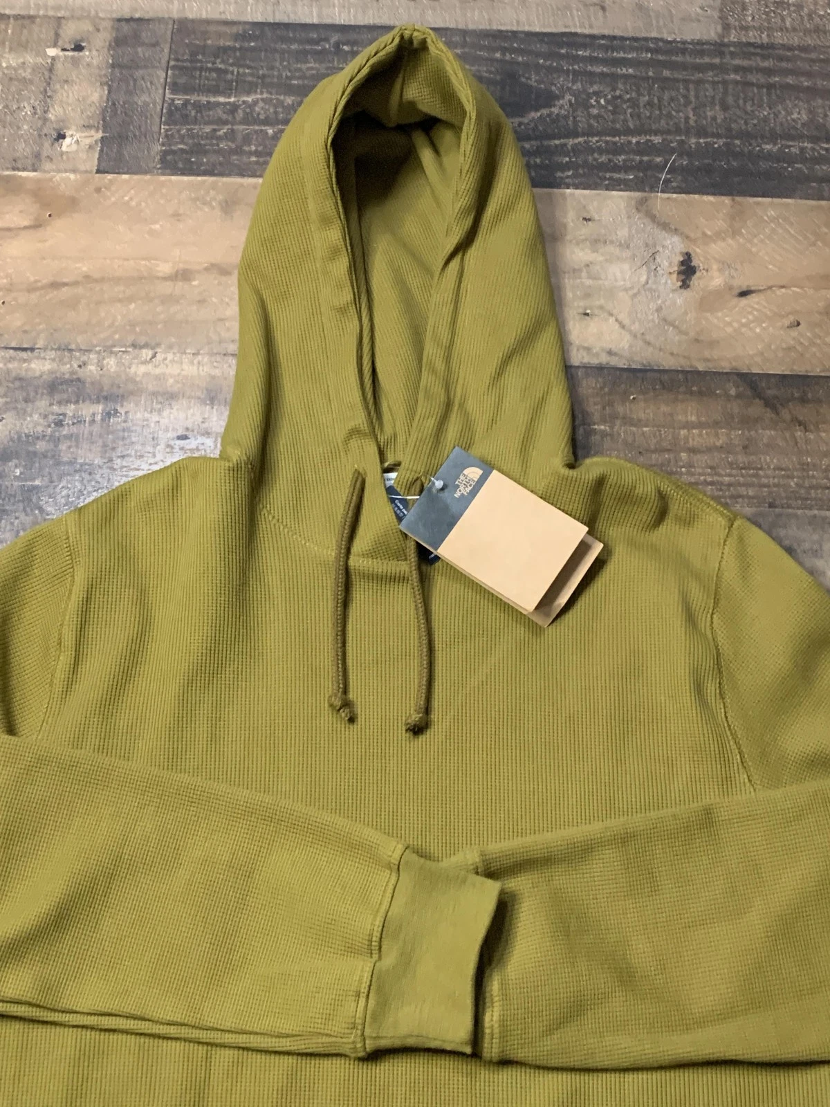 The North Face Hoodie Mens Medium Moss Green Waffle Knit Pullover M WFL HDY
Opens in a new window or