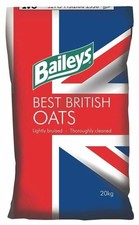 Baileys Bruised Best British Oats 20kg - Horse & Pony Food Feed - Bruised Oats 1.25 per kilo