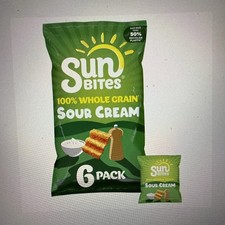 Sunbites Sour Cream Cracked Black Pepper Multipack 6x25g
