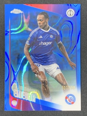 Emmanuel Emegha 2025-26 Topps Chrome UCC Blue Lava Refractor Base /150 #110