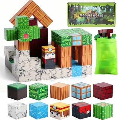 100PCS Magnetic Blocks for Kids, Magnetic Building Cube Game, Constructions T...
