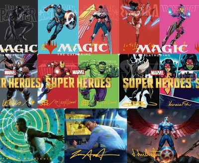 Magic: The Gathering Marvel Super Heroes Art Card Gold Stamped Signature MINT