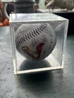 Autographed Baseball In Display Case, Cardinals, 1990s, Mark McGwire, READ