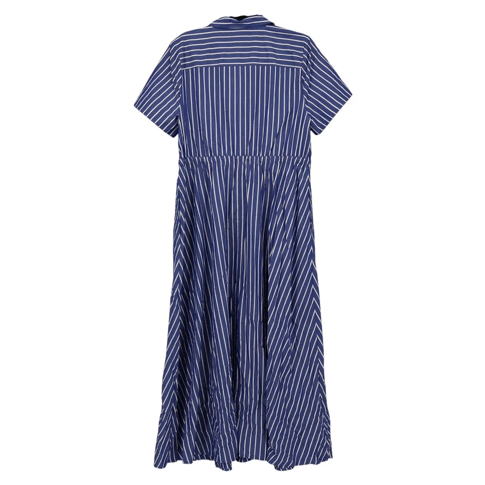 J. Crew Cerise Shirt Dress Women 14 Blue Striped Poplin Coastal Nautical NWD - Image 4 of 4