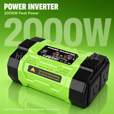 2000W Car Power Inverter DC 12V to 110V Converter with 2 USB  2 AC  2 Type-C