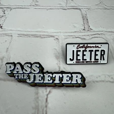 Lot of 2 JEETER California License Plate Cannabis Industry Pin for Lanyard & Hat