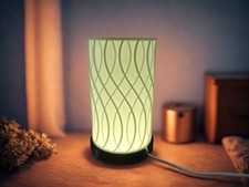 Decorative USB-Powered LED Table Lamp With Modern Geometric Patterned Shade So
