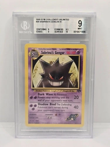 Pokemon Sabrina's Gengar Gym Challenge Unlimited Rare #29 PSA 9 Mint