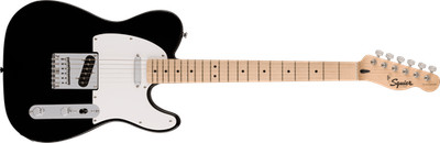 Fender Squier Sonic  Telecaster , Maple Fingerboard, White Pickguard, Black