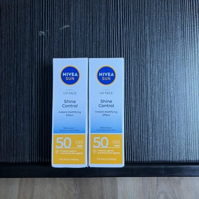 2x Nivea Sun UV Face Control Shine Control LSF 50 - 50ml - (5220)