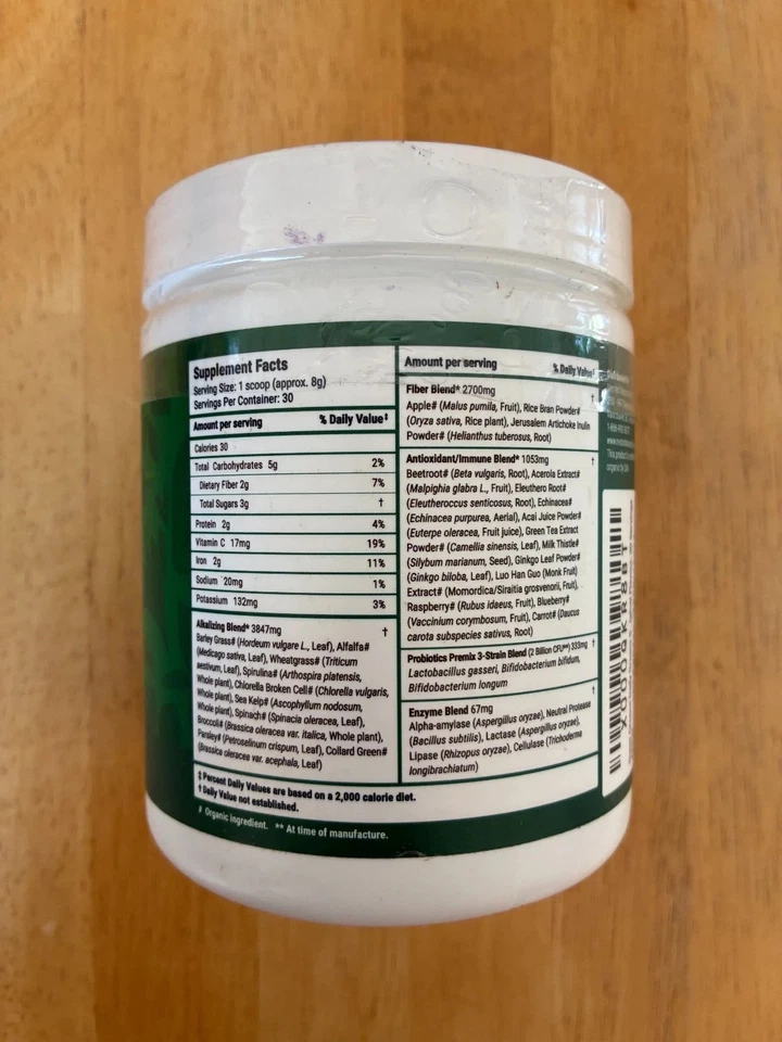 Nested Naturals Super Greens 30 porções novo/selado validade 2026 8,5 oz - Imagem 2 de 4