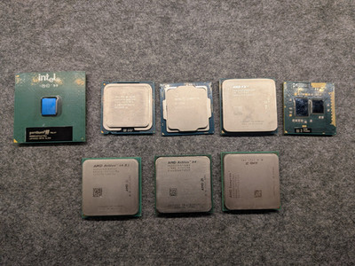 CPU Konvolut / Sammlung - 8 Prozessoren (Intel & AMD) inkl. i5-7500, Pentium III
